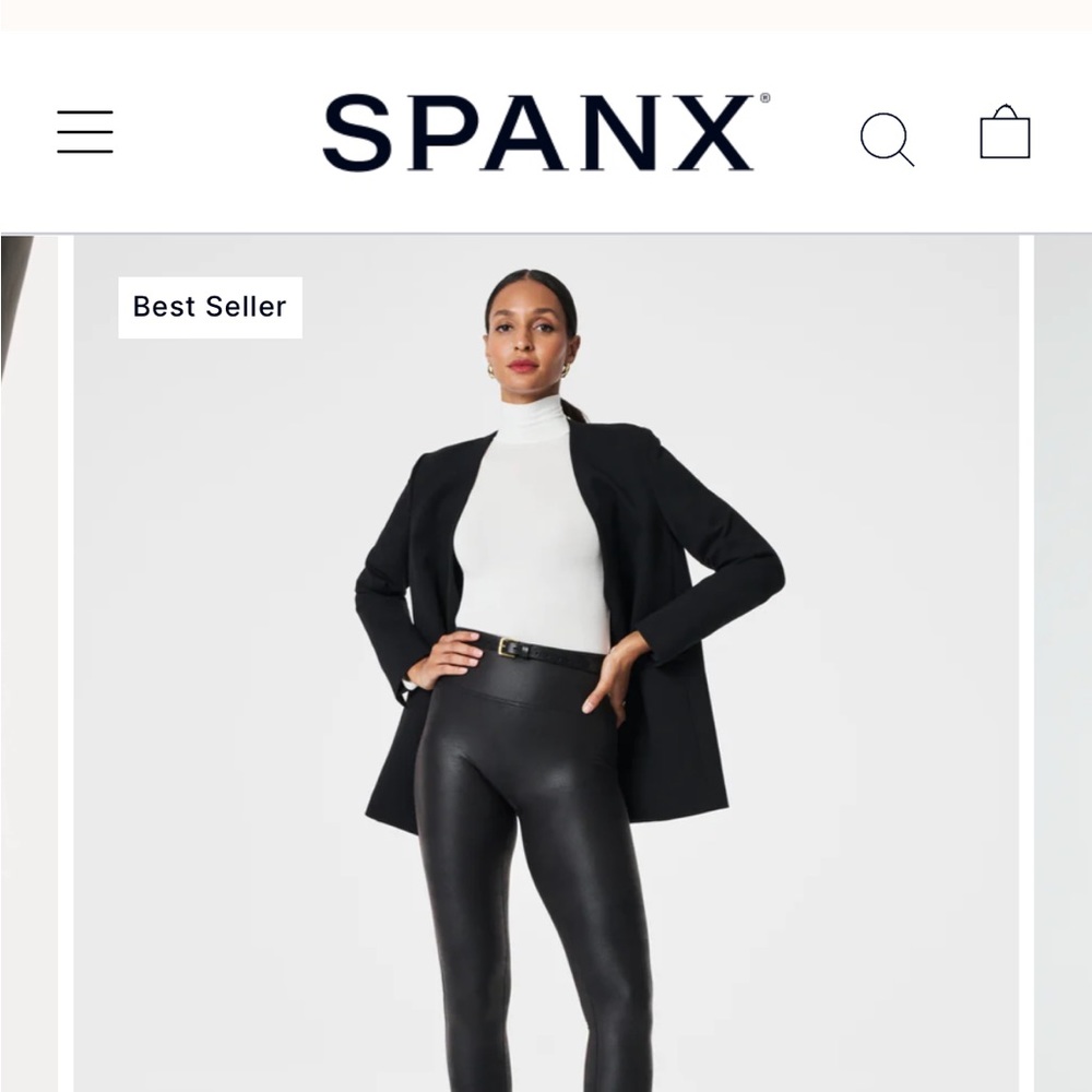 Spanx faux leather legging size small.